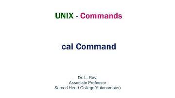 UNIX and Shell Scripts Tutorials : Exploring the cal Command in UNIX