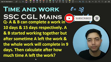 A & B can complete a work in 10 days & 15 days respectively. A & B started working together butafter