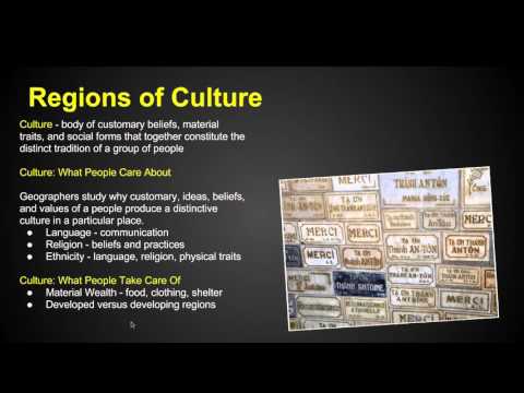 Chapter 1 Key Issue 2 Basic Concepts AP Human Geography