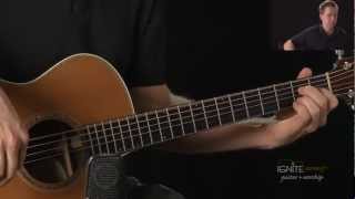 Chord Drills #1 - 4 for 16th Note Strum Pattern - Acoustic Guitar Lesson