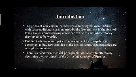 Used Car Price prediction System using ML