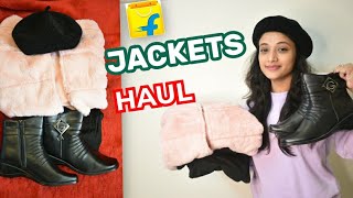 | Flipkart Jackets Haul | Winter Boots/Caps /Sweater Haul | Tryon Haul |