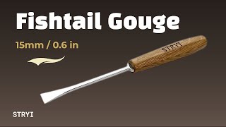 STRYI 15mm Fishtail Chisel – Smooth Wood Carving #carvingtools #woodworking