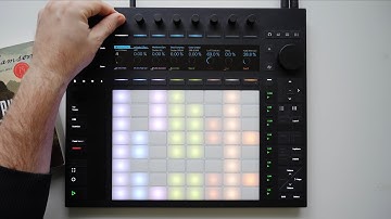Dark live performance with the Ableton Push 3 standalone