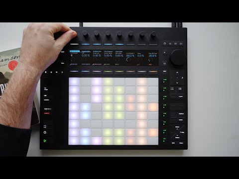 Dark live performance with the Ableton Push 3 standalone