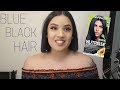 DYING MY HAIR BLUE BLACK | GARNIER NUTRISSE BLACKBERRY MOJITO