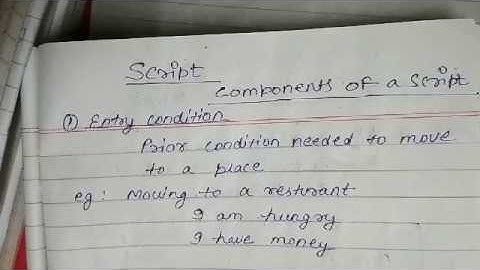 Introduction-Components of Script, How to construct script in Artificial Intelligence