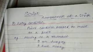 Introduction-Components of Script, How to construct script in Artificial Intelligence