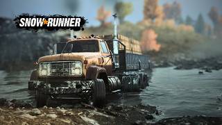 Rainy Delivery for the Drilling Site Bridge | GMC MH9500 | SnowRunner Cinematic