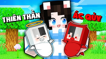 Mèo Simmy 1 Ngày Chăm Sóc "Em Bé THIÊN THẦN Và Em Bé ÁC QUỶ" Trong Minecraft