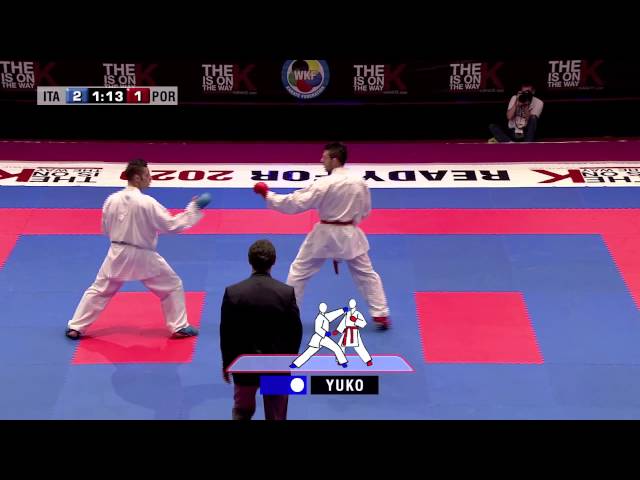 Luigi Busa vs Nuno Moreira. Bronze Medal Kumite Male -75kg. 48th European Karate Championships class=