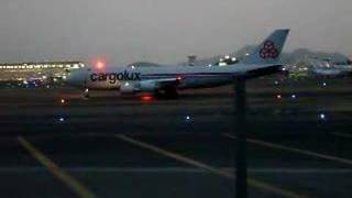 Cargolux 747-400 taking off (Mexico City Intl. Airport MMMX)