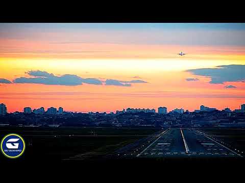 Timelapse registra o pôr do sol no Aeroporto Internacional de São Paulo/Guarulhos (GRU)