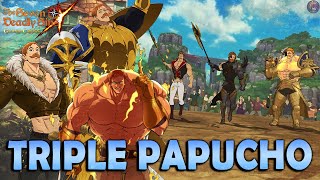 ¿Qué es mejor que jugar con ESCANOR? ¡PUES JUGAR CON 3 EN EL MISMO EQUIPO! | 7DS: Grand Cross