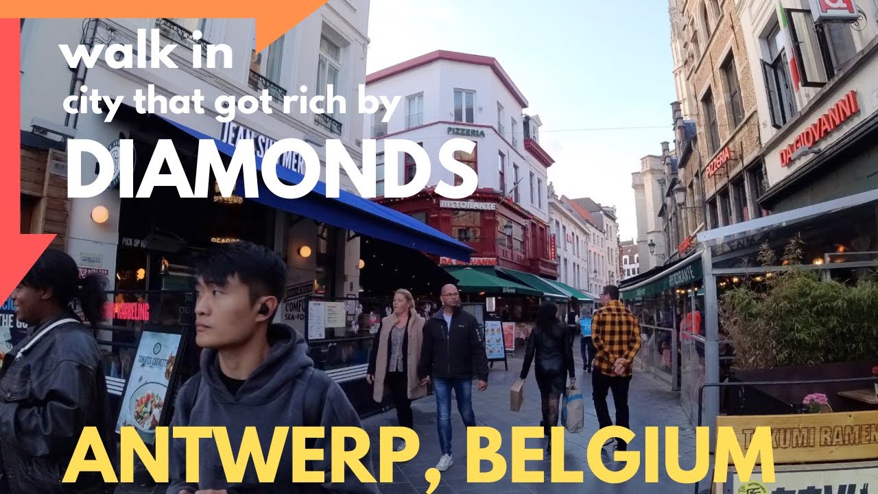 4K walk ANTWERP, BELGIUM 🇧🇪 city that got rich by diamonds - unedited