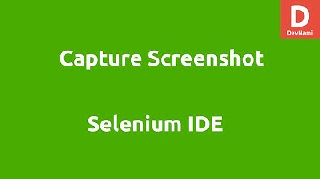 Selenium IDE captureEntirePageScreenshot
