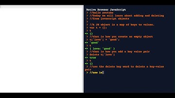 Adding and Deleting from JavaScript Objects