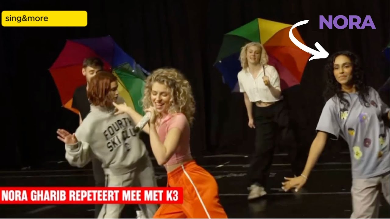 Nora Gharib repeteert mee met K3 - zeesterren show