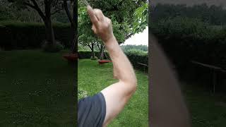 HALF SPIN KNIFE THROWING #diy #slowmotion #shorts