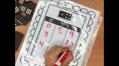 Domino Number Sense Math Dry Erase Activity