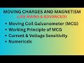 Magnetism, L-16 (Moving Coil Galvanometer / Current &amp; Voltage Sensitivity)