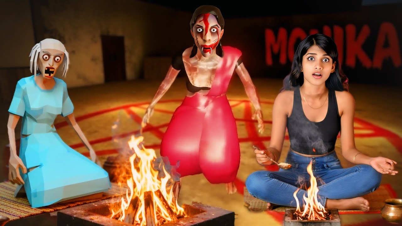 Mad Granny Trapped in Monika's House