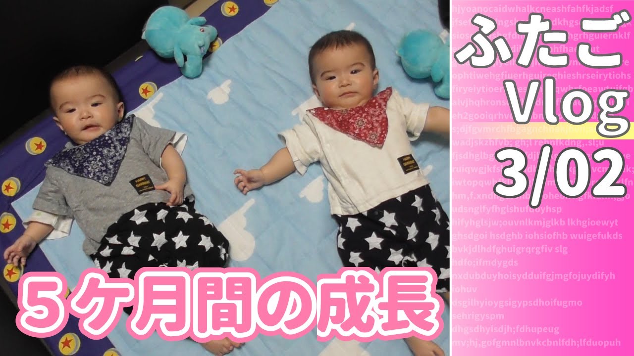 見どころ満載 成長を感じる動画 双子赤ちゃんの成長記録３月２日 毎日密着育児vlog 生後6カ月 Youtube