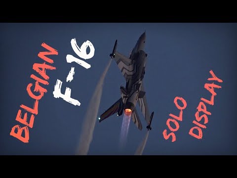 Belgian F-16 killer show after sunset! - Festa al Cel 2017 - HD 50fps