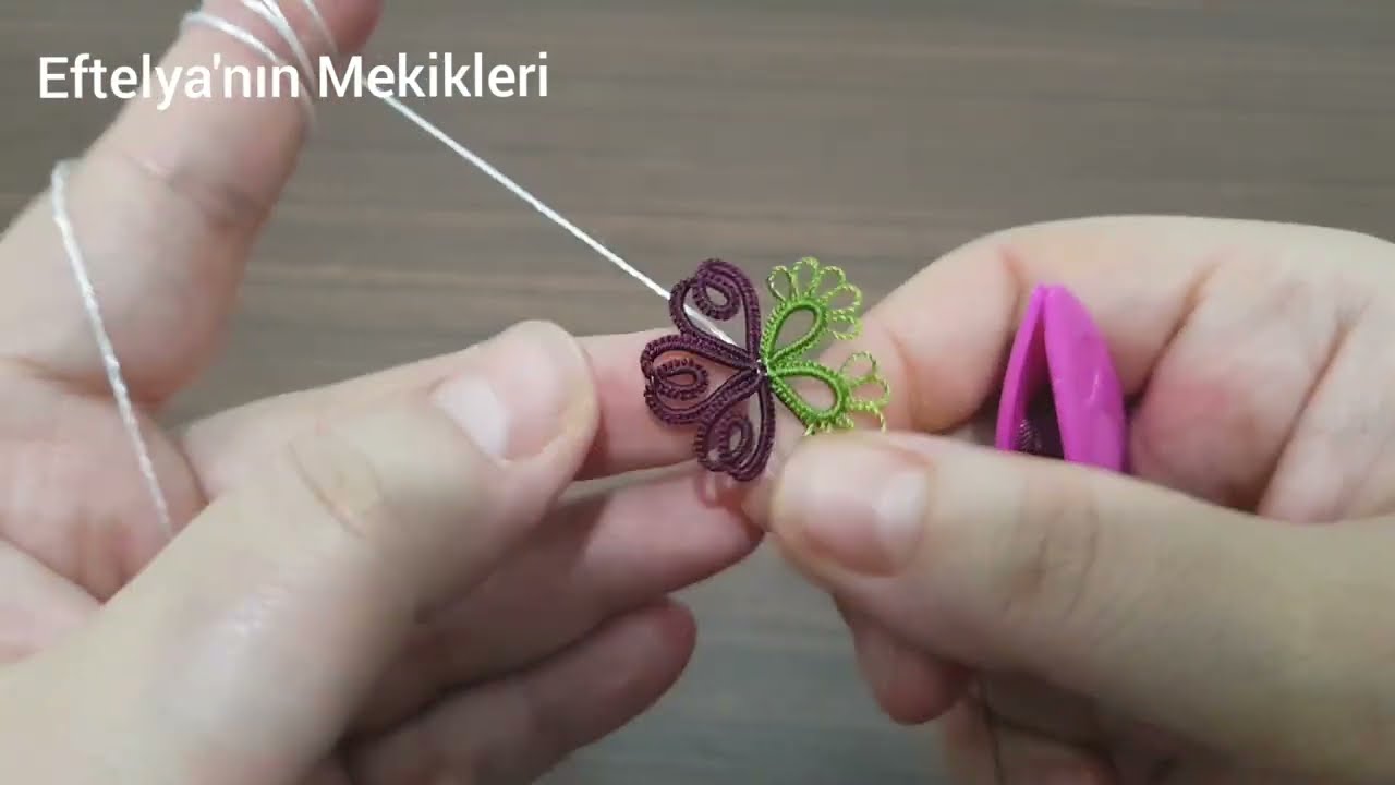 79.Düz mekik. yapraklı kalp modeli. kalıp gibi duran ve püf noktası ile. ❤❤