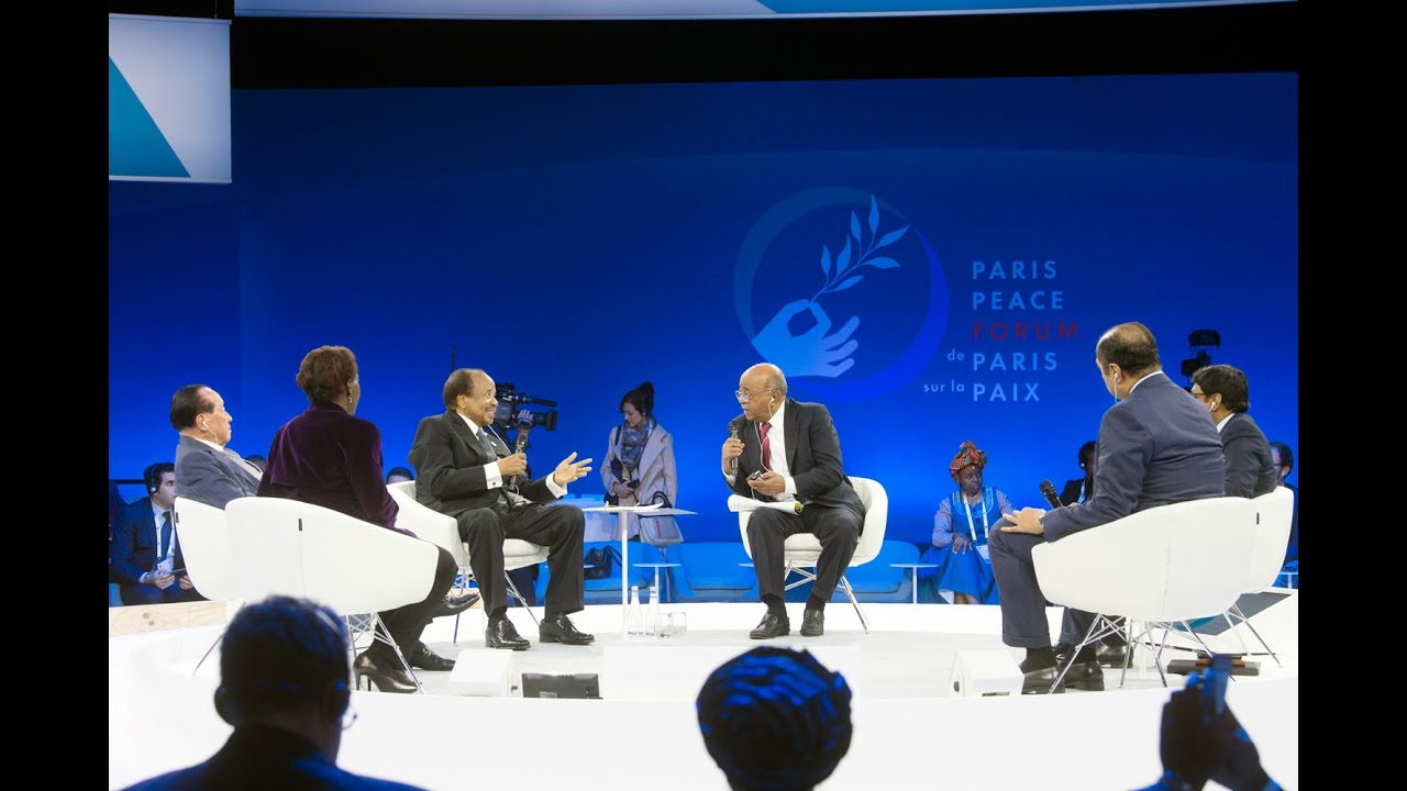 Prise de parole de SE Paul BIYA  louverture du 2me Forum de Paris sur la paix   12112019mp4