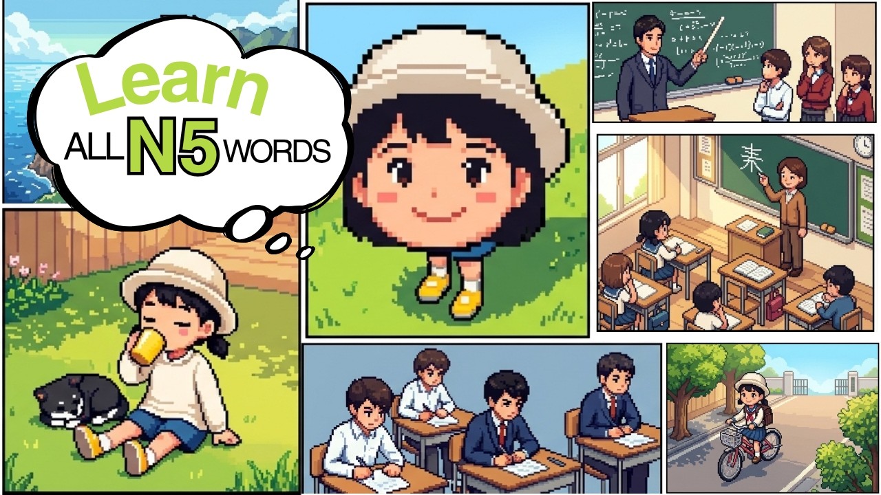 Learn Every JLPT N5 Word | 4 Japanese Stories with Furigana