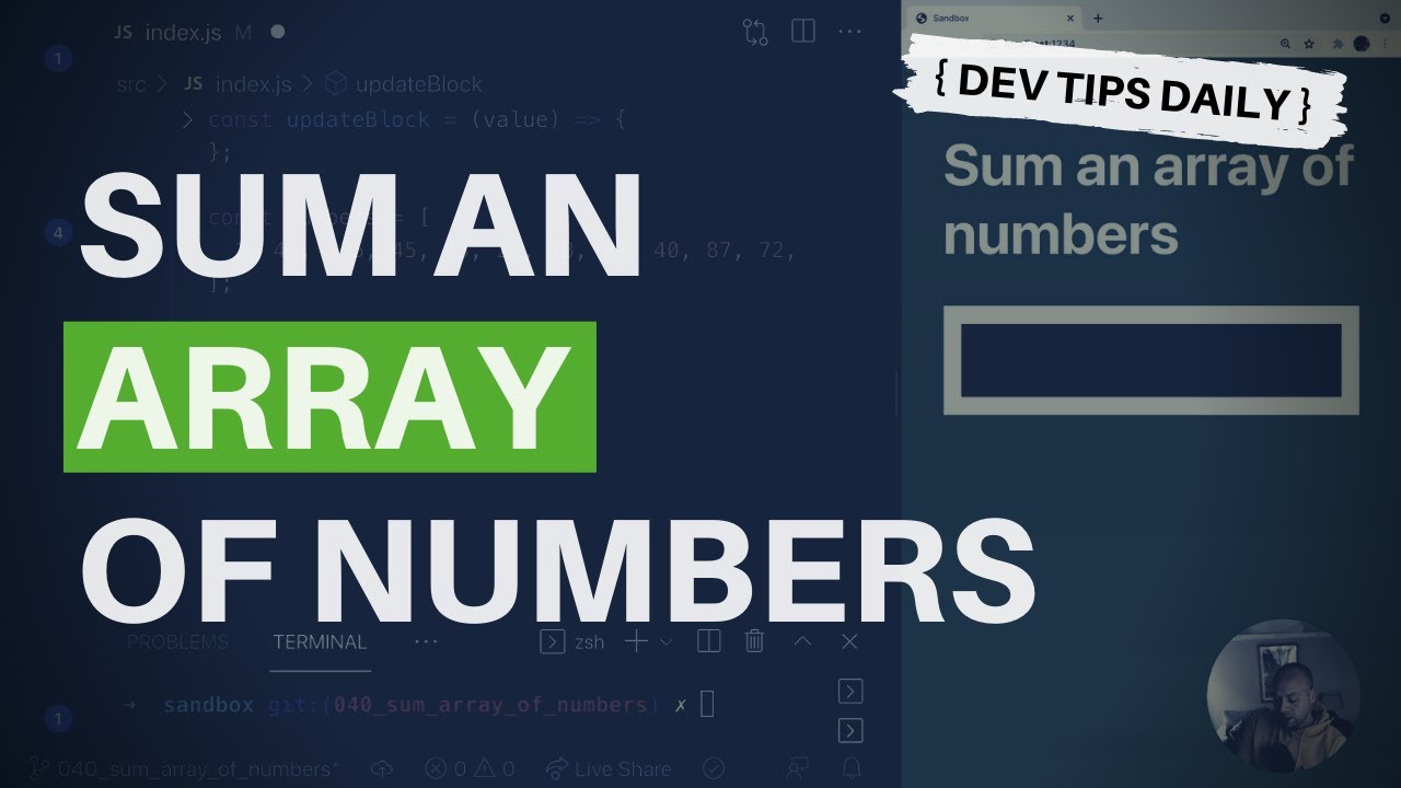 Devtips Daily: Sum An Array Of Numbers In Javascript