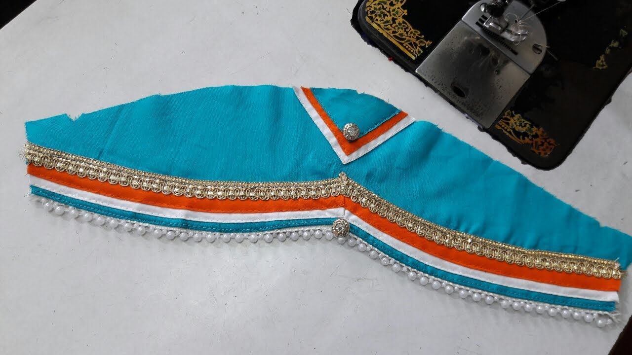 Latest unique beautiful new sleeve design laise and moti at home YouTube