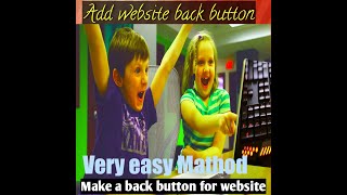How to add back button websites/ hide button on website/secret button make site