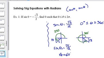 40SP 6 3 Handout Part 4 Solving Trig Equations with Radians Example 1