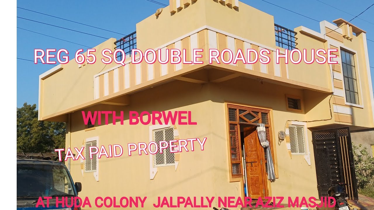 P (9573430340 ]Reg 65 sq  double roads house with borwe at huda colony l 