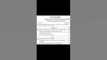 DBMS BCS403 VTU Model Question Papers  | 4th Sem CSE | PDF in Description 📄#shorts #bcs #vtu
