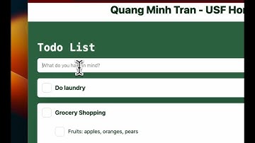 Todo List demo video