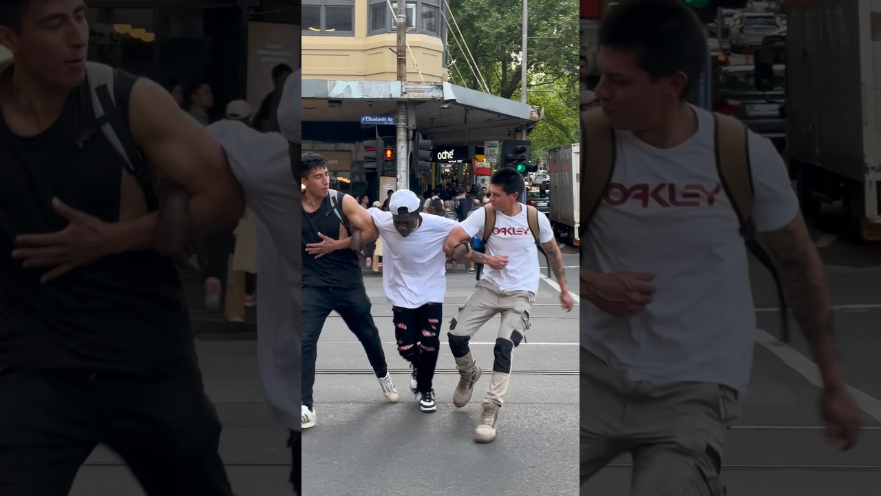 AGGRESSIVELY CROSSING PEOPLE 