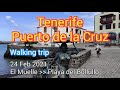 Walking trip El Muelle - Playa del Bollullo, Puerto de la Cruz, Tenerife, Canarias 24 Feb 2021
