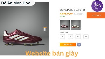 Website bán giày thể thao ,free source code - ASP.Net Core MVC | Đồ án môn học