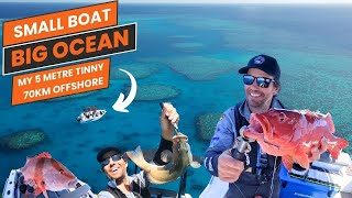 "TRIP IN A BOAT" 70km offshore SOLO mission on the Great Barrier Reef🎣 Was it a good idea???