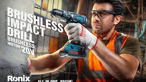 Unboxing RONIX Model 8905K Cordless Hammer Drill Brushless 20V #ronixindonesia