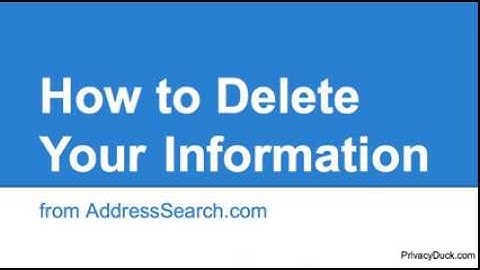 How to Remove Your Personal Information from AddressSearch.com | PrivacyDuck.com