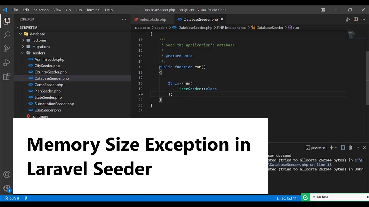 user_5de0dec8ページ Laravel Solutions | Allowed Memory Size Exhausted Try to
