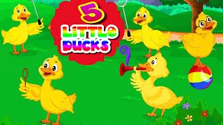 Five 5 Little Ducks ???? | THE BEST Songs for Children | Nursery Rhymes For Kids