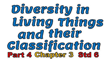 std 6th science chapter 3 Diversity in living things and their classification part 4 (class 6) ssc