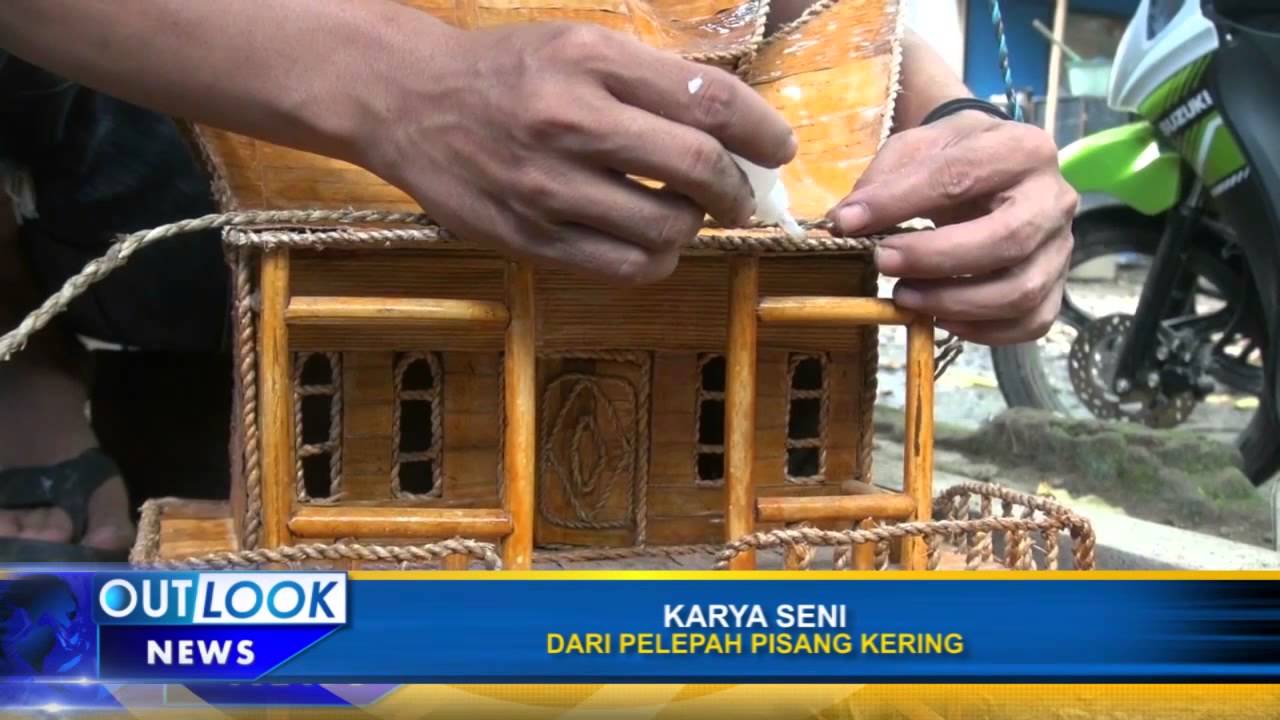  KARYA  SENI DARI  PELEPAH  PISANG  KERING YouTube