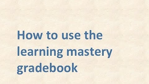 Canvas Learning Mastery Gradebook