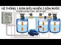 💧 GIẢI PHÁP 1 MÁY BƠM CẤP NƯỚC TỰ ĐỘNG CHO 3 BỂ ĐỘC LẬP | DITICO